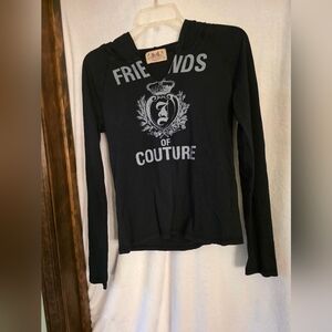 Juicy Couture Black Long Sleeve Kids Tee